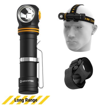 Armytek Elf C2 Max LR USB-C ladattava otsalamppu, 4500 lm + tankokiinnike