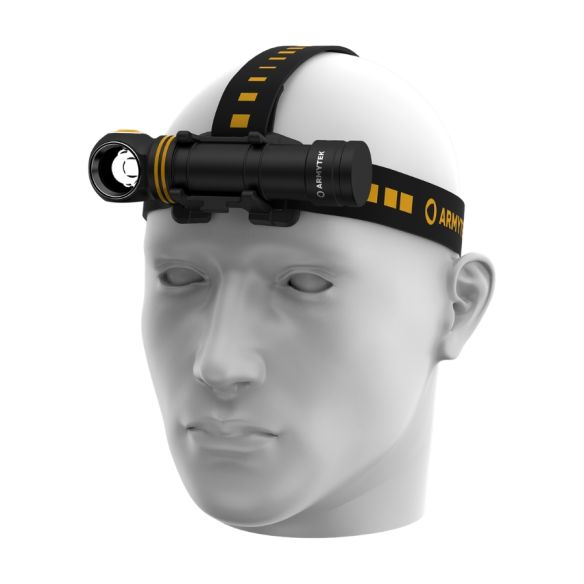 Armytek Elf C2 Max LR otsalamppu päässä