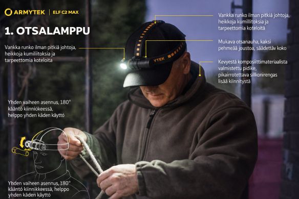 Armytek Elf C2 Max USB-C otsalamppu 4500 lm