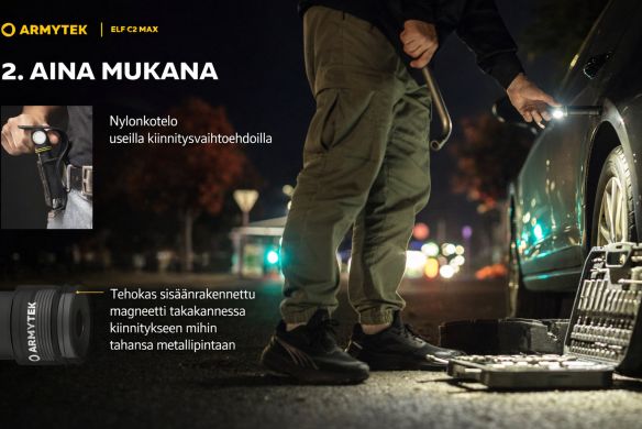 Armytek Elf C2 Max USB-C otsalamppu 4500 lm magneetti