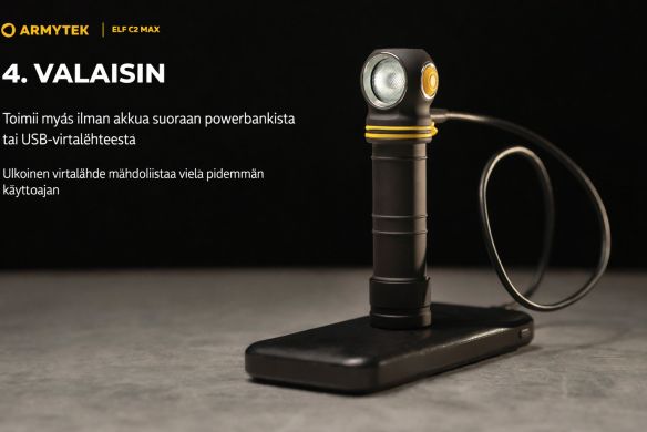 Armytek Elf C2 Max USB-C otsalamppu 4500 lm valaisin