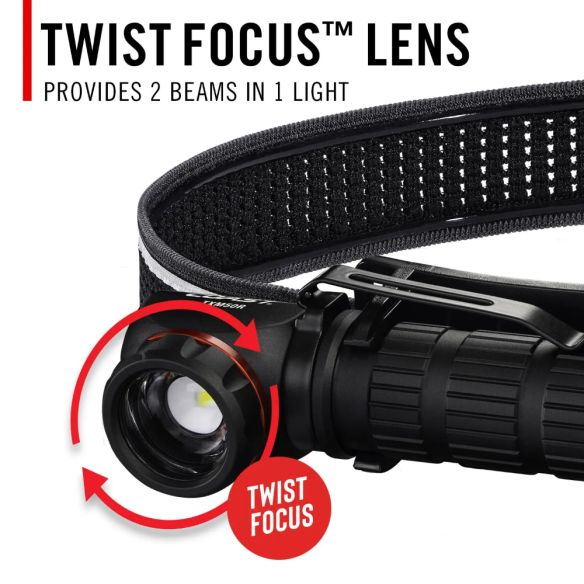 Coast TXM50R ladattava otsalamppu twist focus