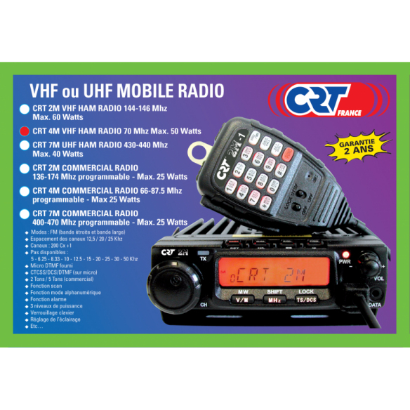 CRT 4M VHF ajoneuvoasema