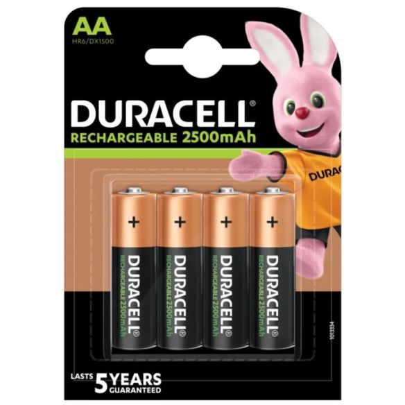 Duracell Recharge 2500 mAh AA -akku (4 kpl)
