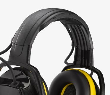 Hellberg headband for electronic earmuffs