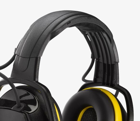Hellberg headband for electronic earmuffs