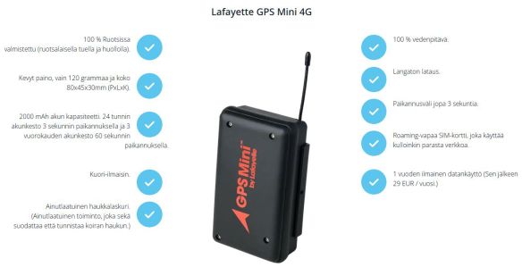 Lafayette GPS C2 Mini GSM/LTE koiratutka