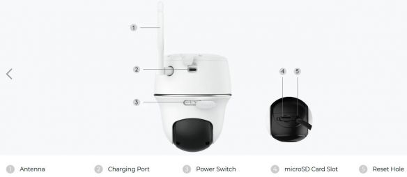 Reolink Argus Series B420 3MP akkukäyttöinen WiFi kamera ulkokäyttöön (Argus PT Lite) + 64GB muistikortti