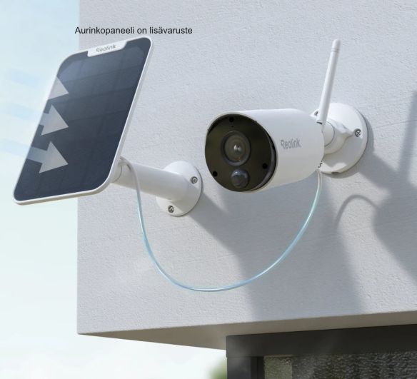 Reolink Argus Eco 3MP USB-C AI valvontakamera aurinkopaneelilla
