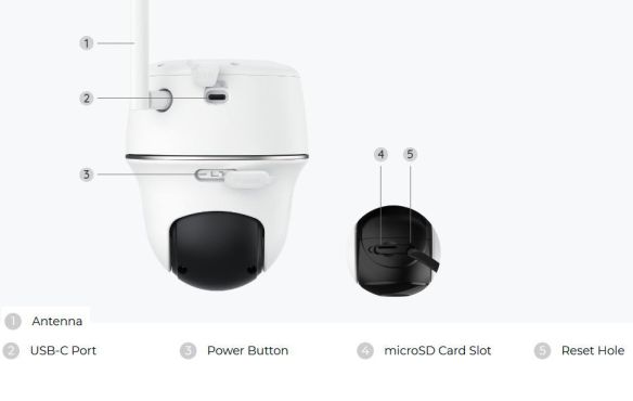 Reolink Argus PT Ultra 8MP valvontakamera osat