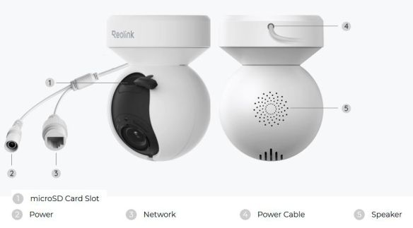 Reolink E1 Outdoor 5MP PTZ AI WiFi kameran osat