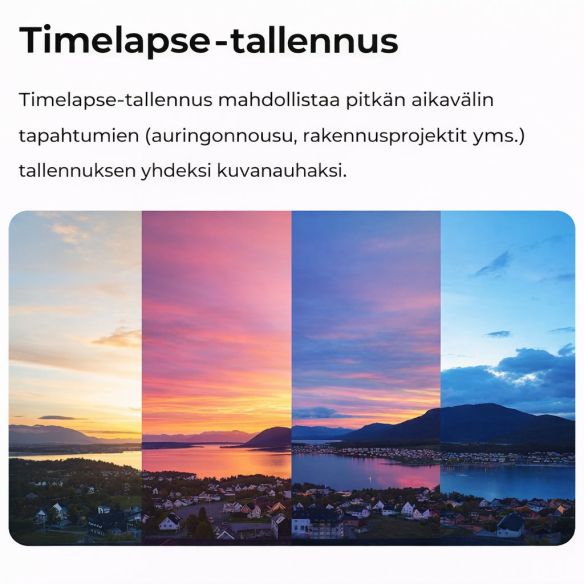 Reolink Elite WiFi 8MP WiFi 6 valvontakamera timelapse