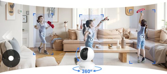 Reolink E Series E340 5MP PTZ Wifi valvontakamera laajakuva