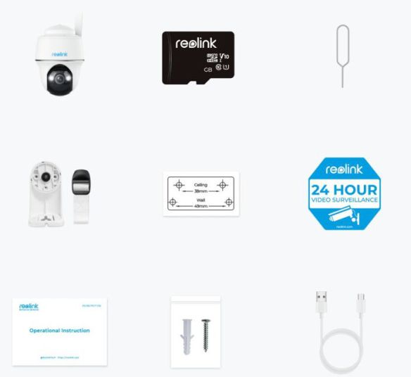 Reolink Go PT Plus 5MP (Series G430) 4G akkukäyttöinen valvontakamera tuotepakkaus