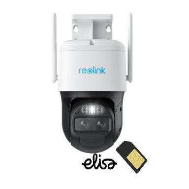 Reolink TrackMix LTE+SIM akkukäyttöinen 4MP PTZ Auto Tracking AI kamera ulkokäyttöön + 64GB muistikortti