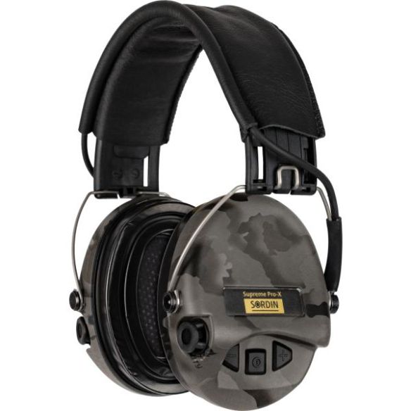 Sordin Supreme Pro-X LED Hear2 kuuleva kuulonsuojain valolla, Night Camo