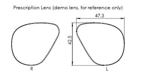 GVS Elipse Full Face silmälasikehys mittakuva