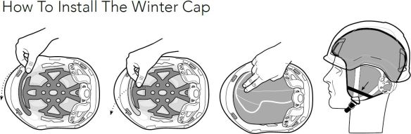 KASK Winter Cap kypäränalushuppu WPA00007- asennus