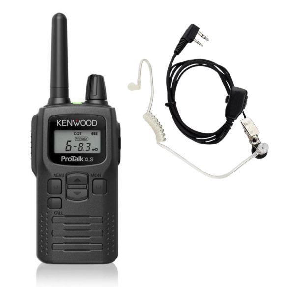 Kenwood PKT-300E PMR446 radiopuhelin + kuulokemikrofoni security 