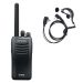 Kenwood ProTalk TK-3501E PMR-446 Radiopuhelin + kuulokemikrofoni nappi 