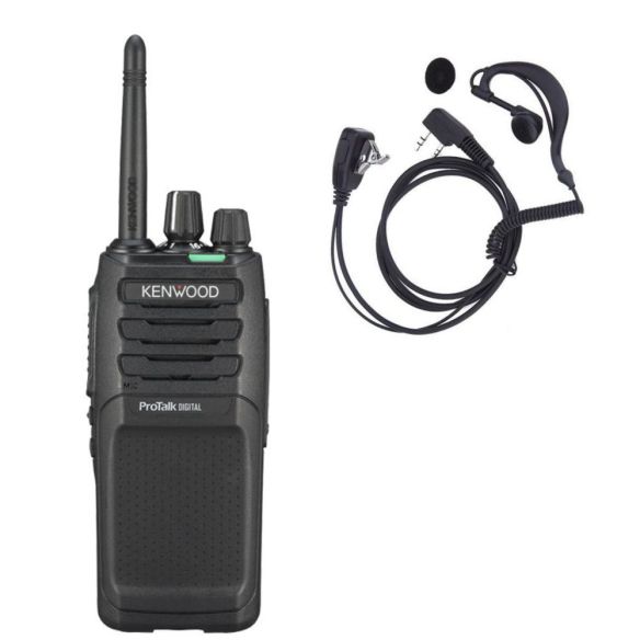 Kenwood ProTalk TK-3701D radiopuhelin + kuulokemikrofoni nappi 